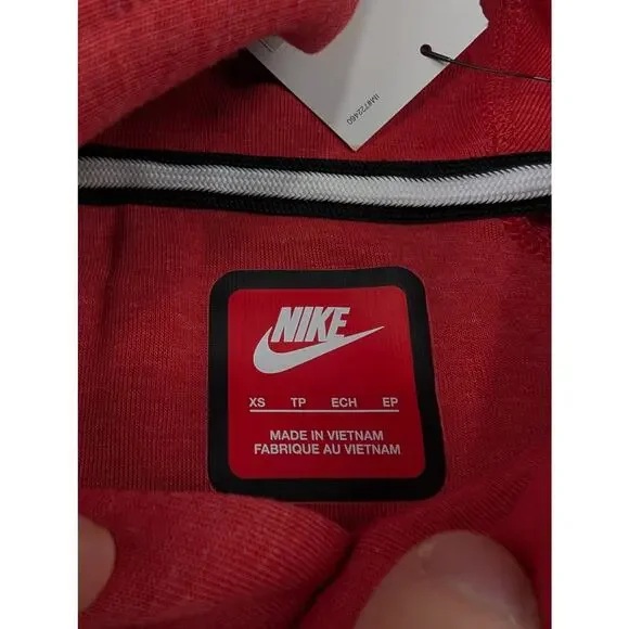 Nike Red Tech Fleece Hoodie - Youth XS - Picture 3 of 4